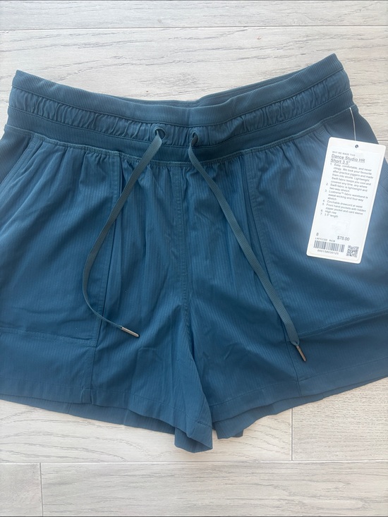 lululemon athletica Pants - Lululemon Dance Studio High Rise Short 3.5” Indochine Blue Size 8 New